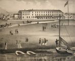 1878 Long Beach NJ Antique Print ~ Long Beach House Resort Hotel