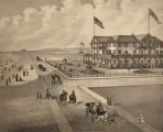 1878 Ocean Beach, NJ Antique Print ~ Neptune House Resort Hotel