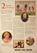 1928 Kaffee Hag Coffee Ad ~ Knute Rockne