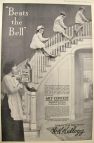 1913 Kellogg's Corn Flakes Ad ~ Children Slide Down Bannister