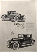 1920 Kissel Custom Built Six Ad ~ 2 Models