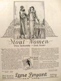 1923 Lane Bryant Fashion Ad ~ For Stout Women