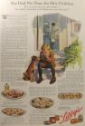 1920 Libby's Packaged Meats Ad ~ Sad Young Boy with Dog