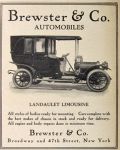 1907 Brewster & Co. Landaulet Limousine Car Ad