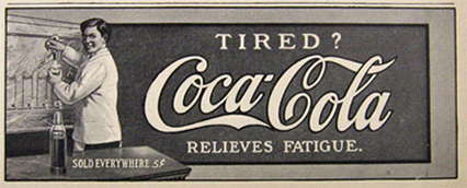1907 Coca Cola Coke Ad ~ Relieves Fatigue