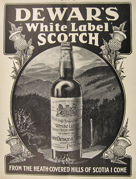 1907 Dewar's White Label Scotch Ad