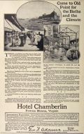 1907 Hotel Chamberlin Ad ~ Fortress Monroe, VA