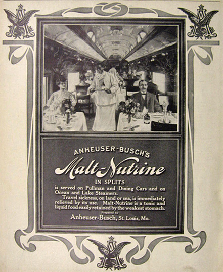 1907 Malt Nutrine Ad ~ In Splits