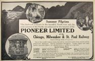 1907 Pioneer Limited Train Ad ~ Chicago, Milwaukee St. Paul RR