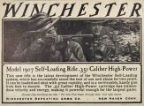 1907 Winchester Rifle Ad ~ Self Loading .351 Caliber