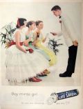 1961 Lifesavers Pep-O-Mint Ad ~ Boy Mints Girl