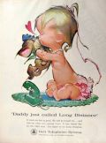 1962 Bell Telephone Long Distance Ad ~ Baby Kisses Mouse