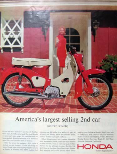 1963 Vintage Honda 50 Motorbike Ad