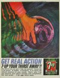 1964 7-Up Ad ~ Bowling ~ Bob Peak Art