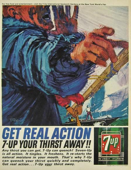 1964 7-Up Ad ~ Sailing~ Bob Peak Art