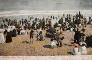 Beach Scene, Long Branch, NJ Postcard