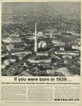 1964 New England Life Ad ~ 1939 World's Fair Photo