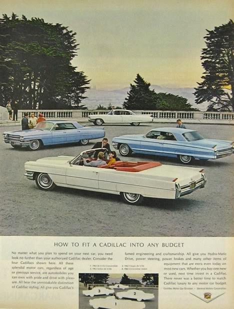 1964 Cadillac Ad ~ 4 Cars