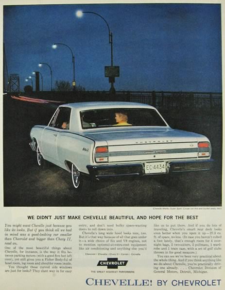 1964 Chevy Chevelle Malibu Sport Coupe Ad