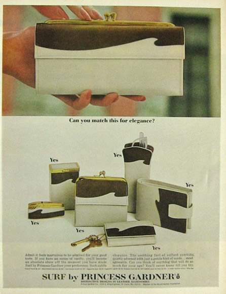 1964 Surf by Princess Gardner Leather Wallet Set