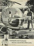 1964 Hiram Walker Imperial Whiskey Ad ~ Helicopter Photo