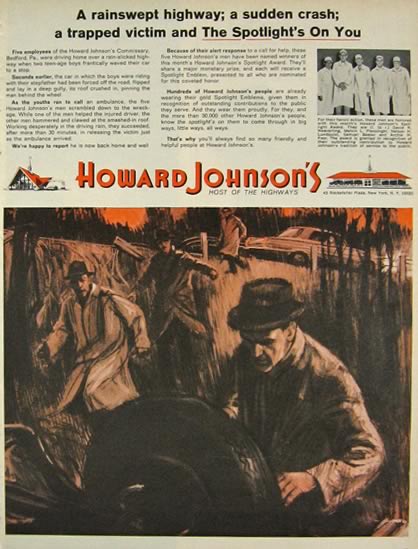 1964 Howard Johnson's Motor Lodge Ad ~ Bedford, PA