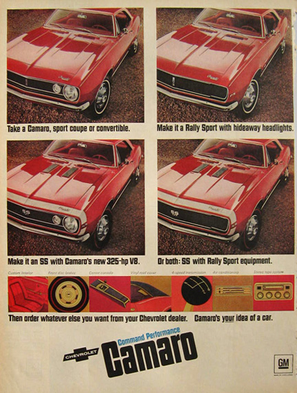 1967 Chevy Camaro Ad Vintage Chevy Ads