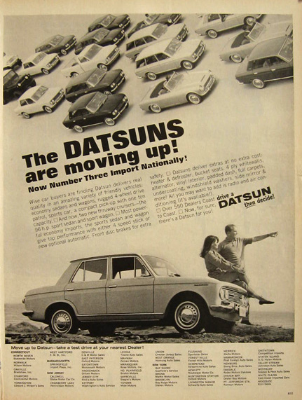 1967 Datsun Car Ad ~ Many Models