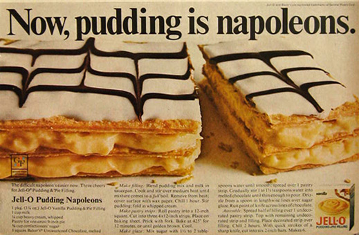 1967 Jello Pudding Ad ~ Recipe for Napoleons