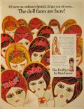 1967 The Doll Set by Max Factor Retro Ad ~ Lipstick & Mirror