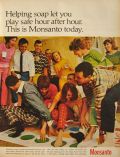 1967 Monsanto Chemicals Ad ~ People Play Twister