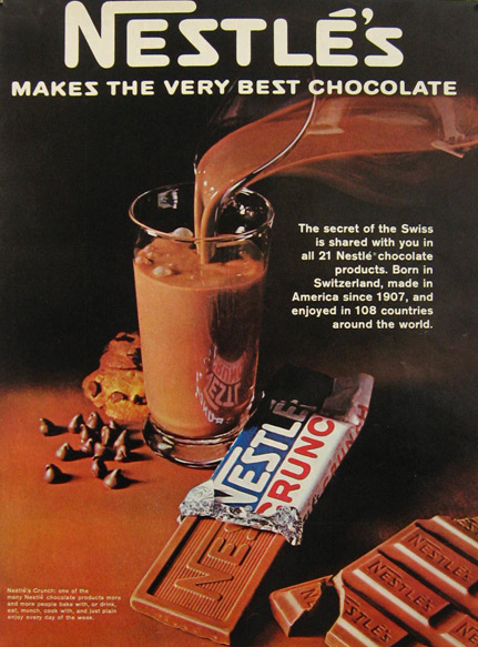 1967 Nestles Crunch Candy Bar Ad
