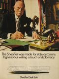 1967 Vintage Sheaffer Pen Desk Set Ad