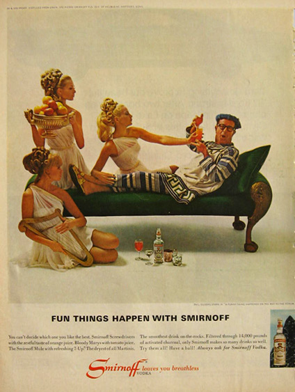1967 Smirnoff Vodka Ad ~ Phil Silvers