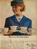 1967 United Airlines Ad ~ Stewardess Sheri Woodruff Photo