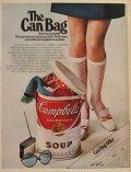 1968 Campbell's Soup Ad ~ Can Bag Retro Vinyl Tote