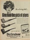 1968 Vintage Dr. Grabow Pipe Ad ~ Starfire, Viscount