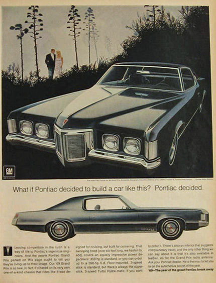 1969 Pontiac Grand Prix Ad ~ Pontiac Decided