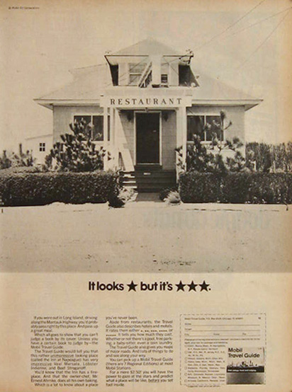 1968 Mobil Travel Guide Ad ~ Inn at Napeague, Montauk NY Photo