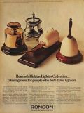 1968 Ronson Hidden Table Lighter Collection Ad
