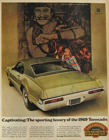 1969 Oldsmobile Toronado Ad