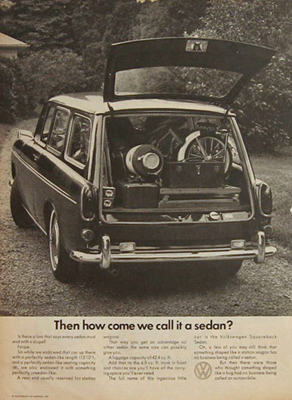 1968 VW Volkswagen Squareback Sedan Ad