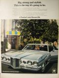 1969 Pontiac Bonneville Ad ~ VK/AF Art ~ Big, Strong and Stylish