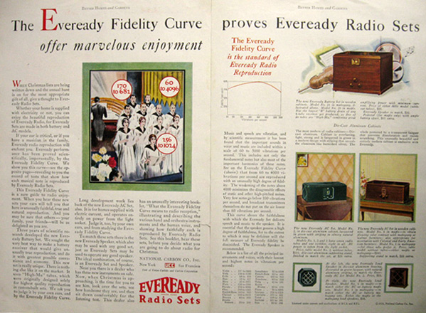 1928 Eveready Radio Sets Vintage Ad