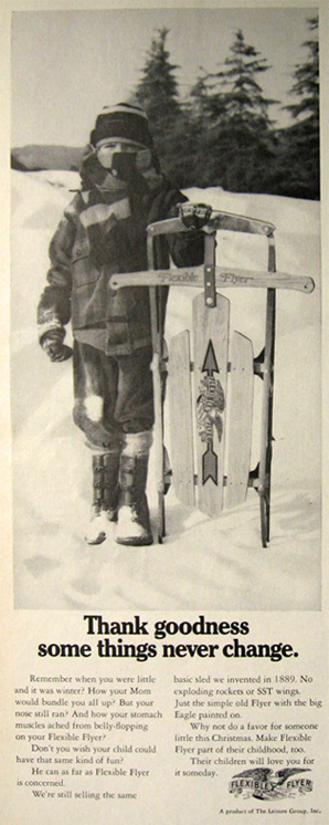 1969 Flexible Flyer Sled Vintage Ad
