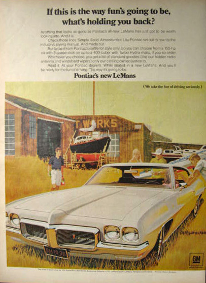 1969 Pontiac LeMans Ad ~ VK/AF ~ What's Holding You Back?