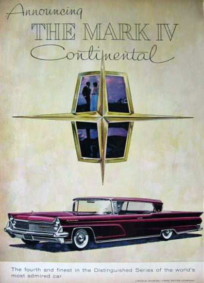1959 Lincoln Mark IV Continental  Vintage Ad
