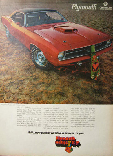 1970 Plymouth Barracuda Hemi Vintage Ad