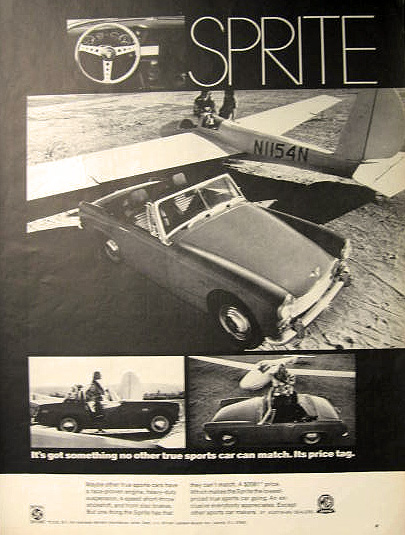 1969 Austin MG Sprite Vintage Car Ad