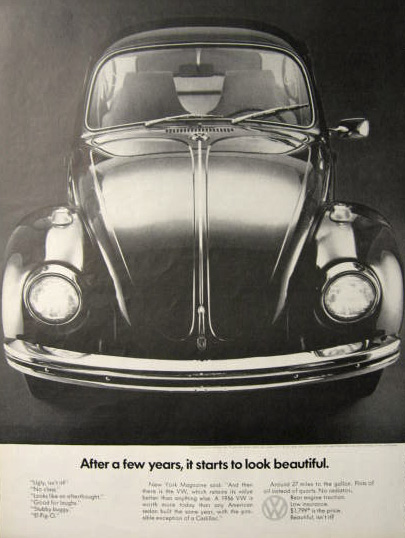 1969 Volkswagen Beetle Ad ~ Starts to Look Beautiful
